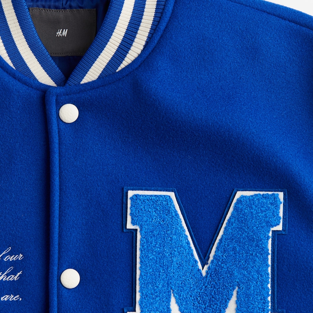 Blue and White Varsity Jacket - Picture 2 of 6